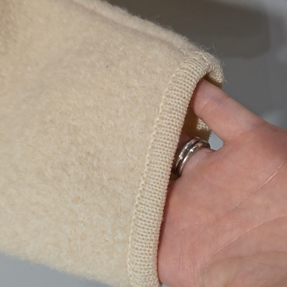 Retro 80's/90's Brocade Embroidered Cream Wool Jacket - Picture 12 of 15